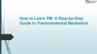 Learn Transcendental Meditation with TM Gujarat