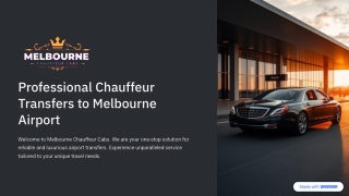 Professional Chauffeur Transfers to Melbourne Airport