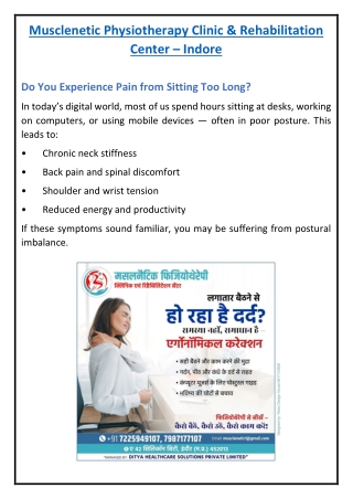 Musclenetic Physiotherapy Clinic-Dr. Nikita Chongad