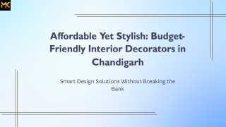 Affordable Yet Stylish Budget-Friendly Interior Decorators in Chandigarh