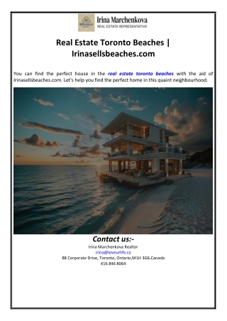 Real Estate Toronto Beaches | Irinasellsbeaches.com
