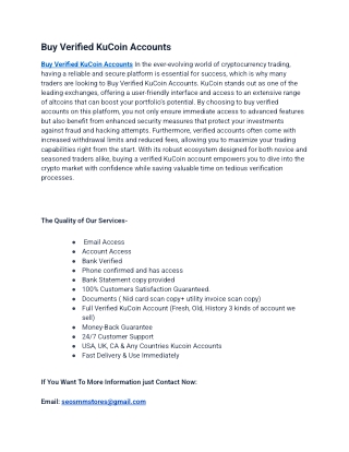 Essential Tips on How to (Buy Verified KuCoin Accounts) in 2025