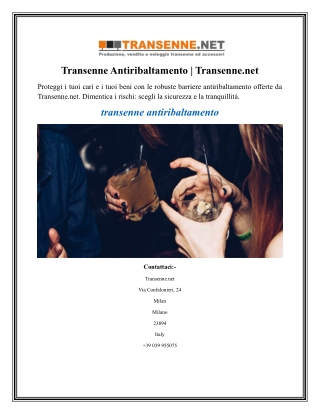 Transenne Antiribaltamento Transenne.net