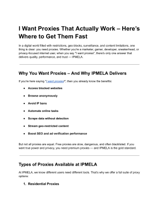 I Want Proxies That Actually Work – Here’s Where to Get Them Fast