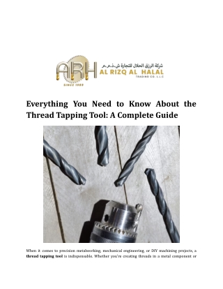 Everything You Need to Know About the Thread Tapping Tool_ A Complete Guide