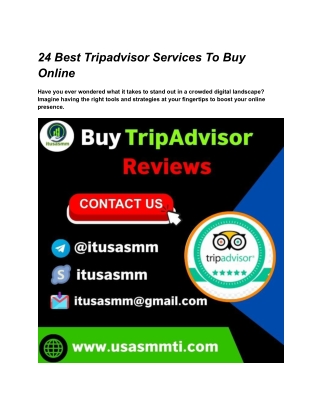 24 Best Tripadvisor Services To Buy Online