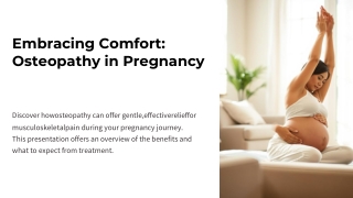 How an Osteopath Can Support You During Pregnancy