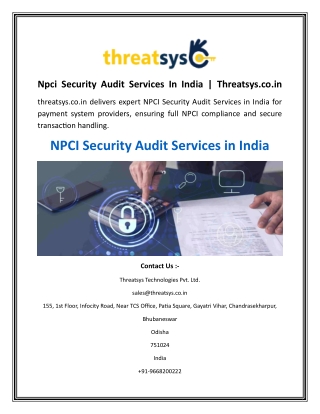 Npci Security Audit Services In India  Threatsys.co.in