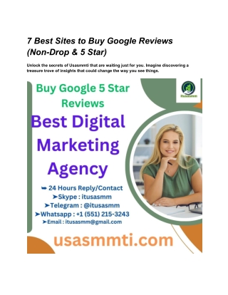 7 Best Sites to Buy Google Reviews (Non-Drop & 5 Star)