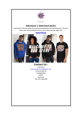 Satorisoul | Satorisoul.de/en