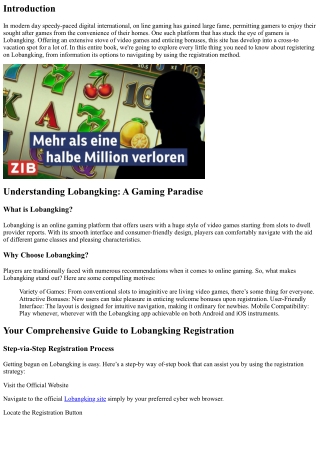 Your Comprehensive Guide to Lobangking Registration