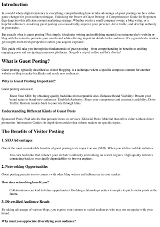 Opening the Power of Guest Posting: A Comprehensive Guide for Beginners