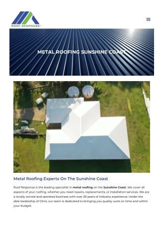 Metal Roofing Sunshine Coast