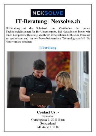 IT-Beratung | Nexsolve.ch