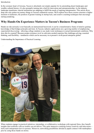 Why Hands-On Experience Matters in Tucson's Business Programs