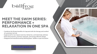 Best Swim Spa For Swimming | Bullfrog Spas