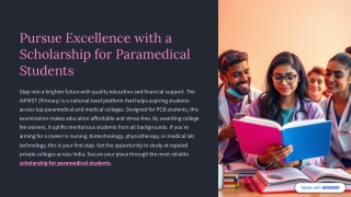 Pursue Excellence with a Scholarship for Paramedical Students