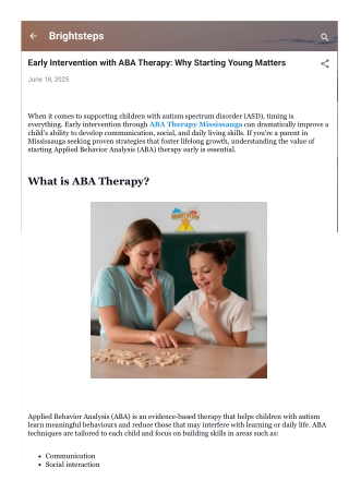 Aba Therapy Mississauga