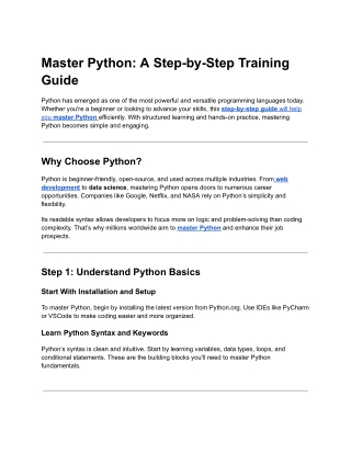 A - Master Python_ A Step-by-Step Training Guide