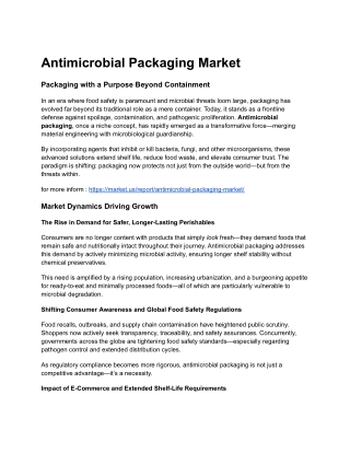 Antimicrobial Packaging Market