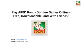 Play ARBD Bonus Domino Games Online – Free, Downloadable, and With Friends!