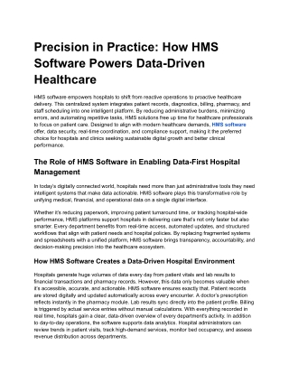Precision in Practice_ How HMS Software Powers Data-Driven Healthcare