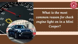 What is the most common reason for check engine light on in a Mini Cooper