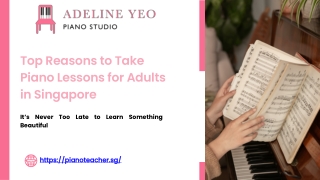 Top Reasons to Take Piano Lessons for Adults in Singapore