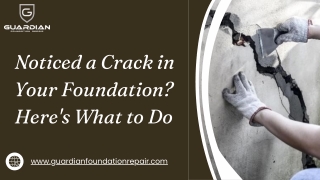 Noticed a Crack in Your Foundation Here's What to Do