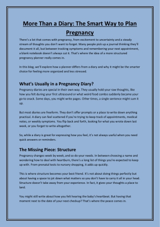 Stay Organized and Informed with a Pregnancy Planner