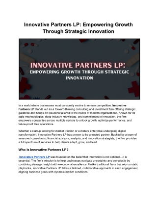 Are Innovative Partners Worth It? Reviews You Should Read