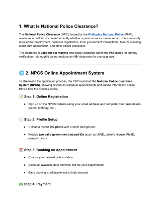 What Is National Police Clearance_