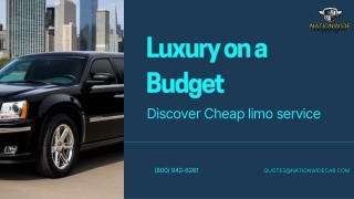 Luxury on a Budget Discover Cheap limo service