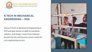 Explore the World of Innovation with B Tech in Mechanical Engineering