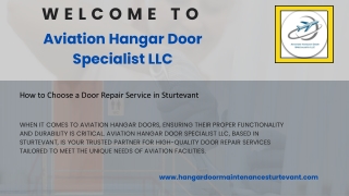 How to Choose a Door Repair Service in Sturtevant