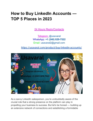 How to Buy LinkedIn Accounts — TOP 5 Places in 2023