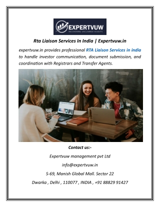 Rta Liaison Services In India | Expertvuw.in