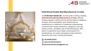 Solid Wood Double Bed Manufacturer in India