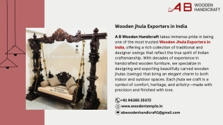 Wooden jhula Exporters in India