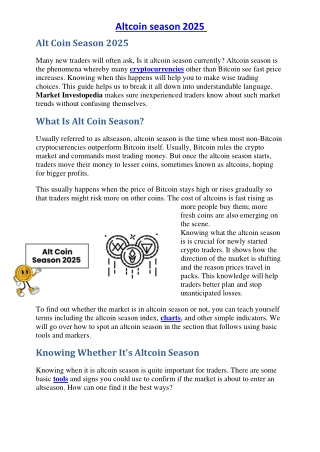 Altcoin Season 2025 Forecast & Trading Tips
