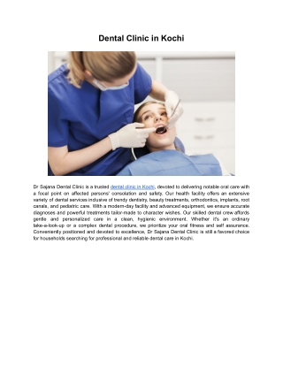 Dental Clinic in Kochi