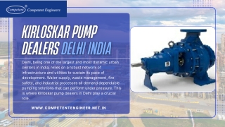 Kirloskar Pump Dealers in Delhi Powering Infrastructure and Industrial Development