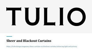 Sheer and Blackout Curtains