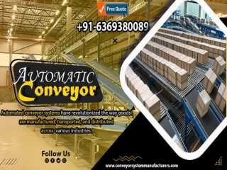 Automatic Conveyor Manufacturers in Chennai