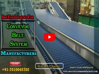 Conveyor Belt System Manufacturers in Chennai
