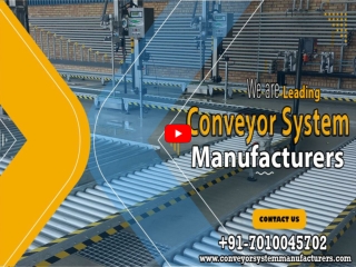 Conveyor System Manufacturers in Chennai