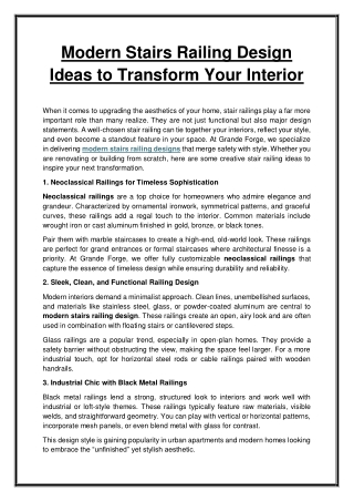 Modern Stairs Railing Design Ideas to Transform Your Interior