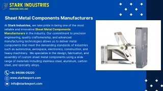 Sheet Metal Components Manufacturers