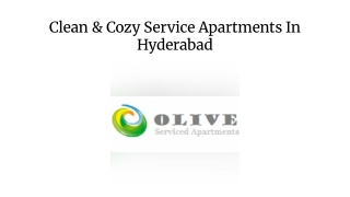 Clean & Cozy Service Apartments In Hyderabad