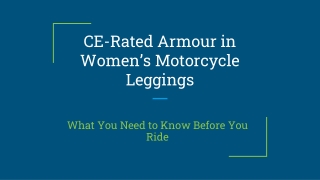 CE-Rated Armour in Women’s Motorcycle Leggings (2)